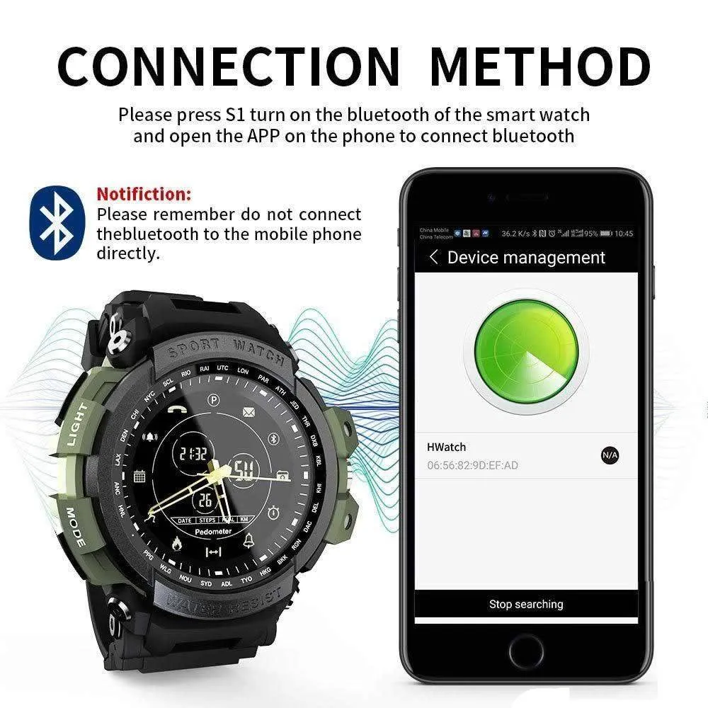 ⌚️ Men's Chronograph SmartWatch sync with Android and Apple iOS iPhone