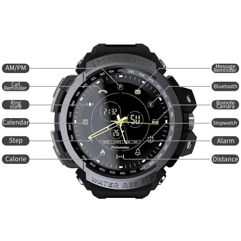 ⌚️ Men's Chronograph SmartWatch sync with Android and Apple iOS iPhone