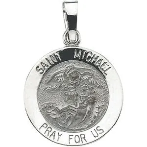 14K Yellow 18 mm St. Michael Medal