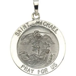 14K Yellow 18 mm St. Michael Medal