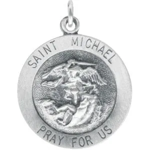 14K Yellow 18 mm St. Michael Medal