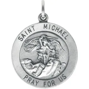 14K Yellow 18 mm St. Michael Medal