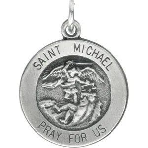 14K Yellow 18 mm St. Michael Medal