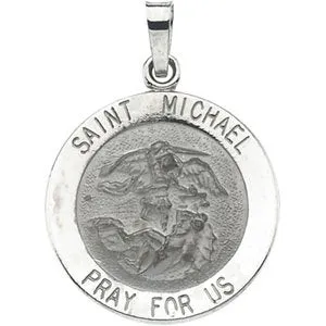 14K Yellow 18 mm St. Michael Medal