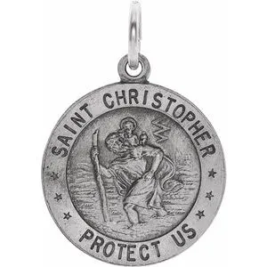 14K Yellow 25 mm St. Christopher Medal