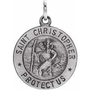 14K Yellow 25 mm St. Christopher Medal