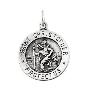 14K Yellow 25 mm St. Christopher Medal