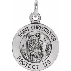 14K Yellow 25 mm St. Christopher Medal