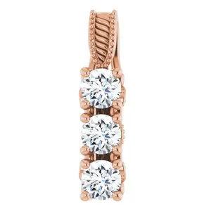 14K Yellow 5/8 CTW Natural Diamond Pendant