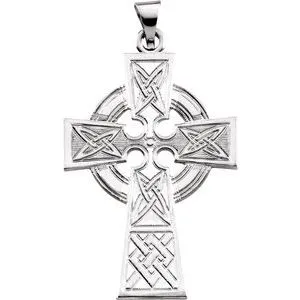 14K Yellow Celtic-Inspired Cross Pendant