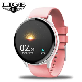 2020 New Full touch screen Smart watch ladies multifunctional sports heart rate blood pressure Smartwatch For IOS Android   box