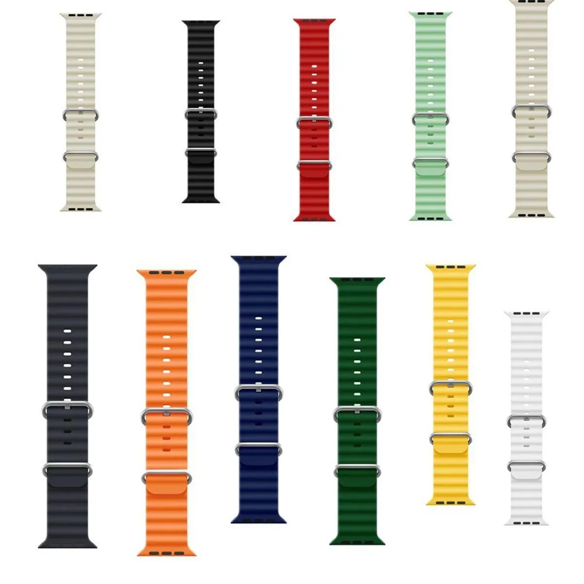 22MM OCEAN LOOP SILICON STRAPS FOR SAMSUNG GALAXY WATCH 46MM, S3, WATCH 3, S3 FRONTIER