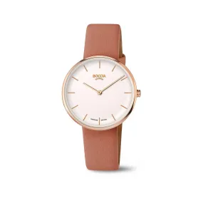 3327-05 - Ladies Rose Gold Plated Titanium Dress Watch