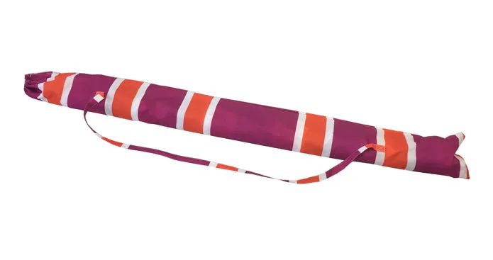 7ft Striped Beach Umbrella With Carry Bag
