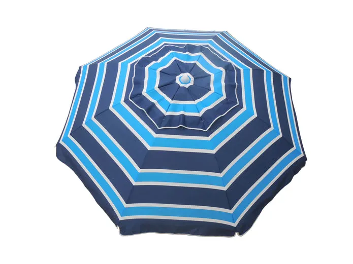 7ft Striped Beach Umbrella With Carry Bag