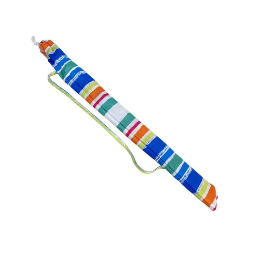 7ft Striped Beach Umbrella With Carry Bag