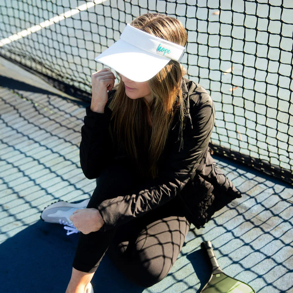Adjustable Band Sport Visor - White