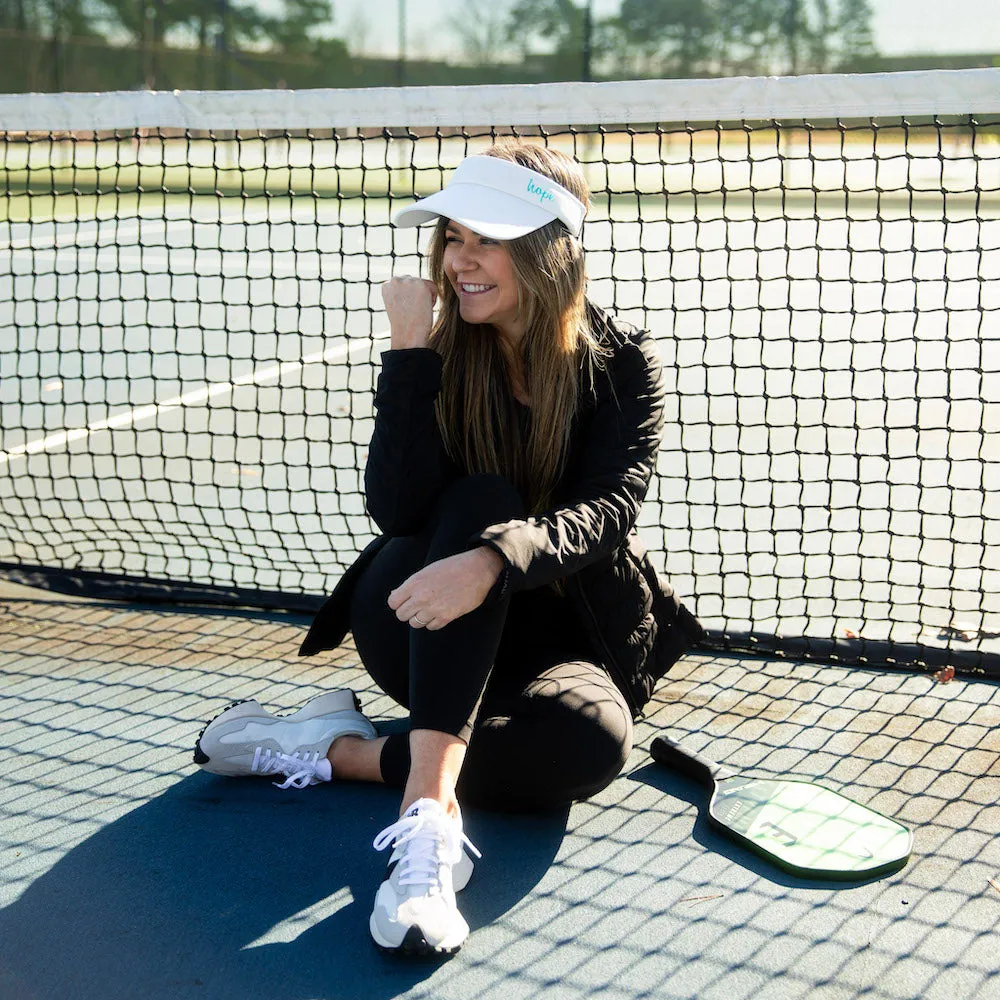 Adjustable Band Sport Visor - White
