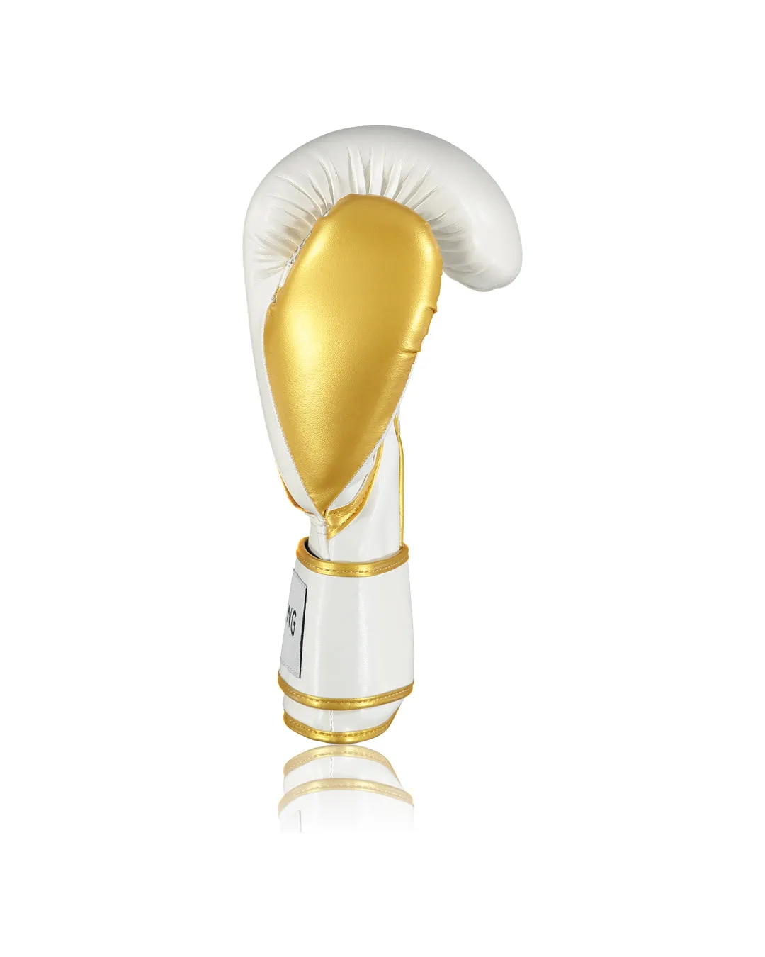 AJBXNG SSG5 Sparring Glove - White and Gold 16oz