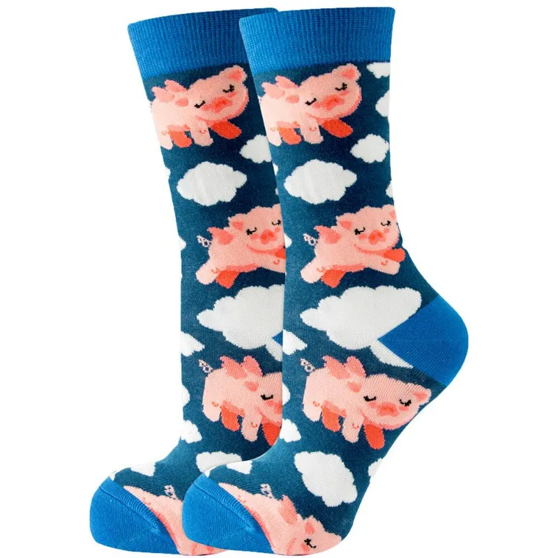 Animal Printed Socks For Autumn And Spring