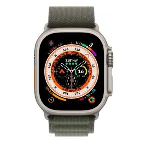 Apple Watch Ultra 49mm Titanium Case GPS   Cellular With - Green Alpine Loop - Open Never Used - AU Version