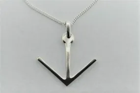 arrow pendant on 60 cm link chain - sterling silver