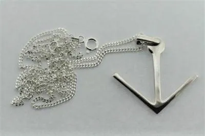 arrow pendant on 60 cm link chain - sterling silver
