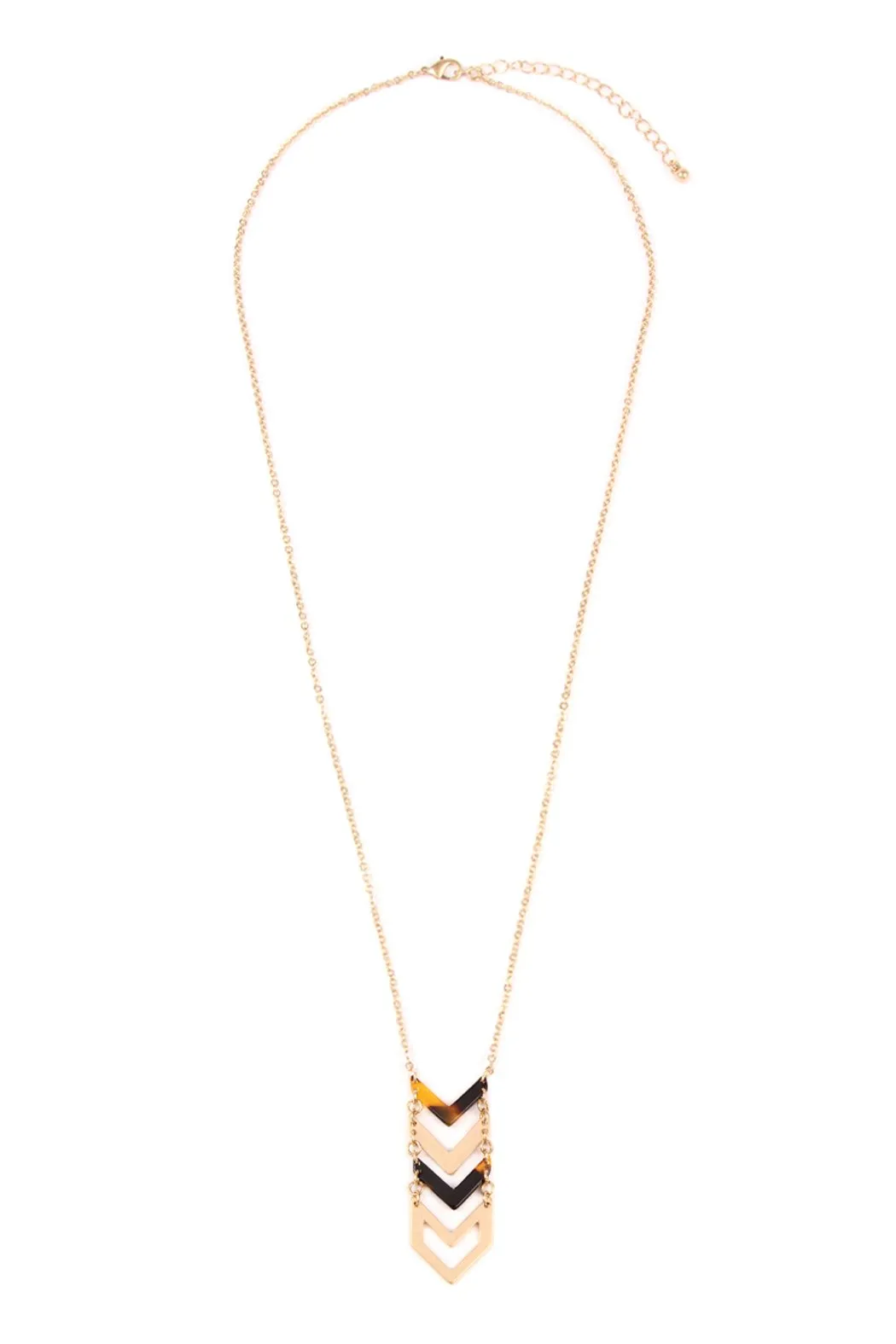 Arrow Shape Acetate Necklace