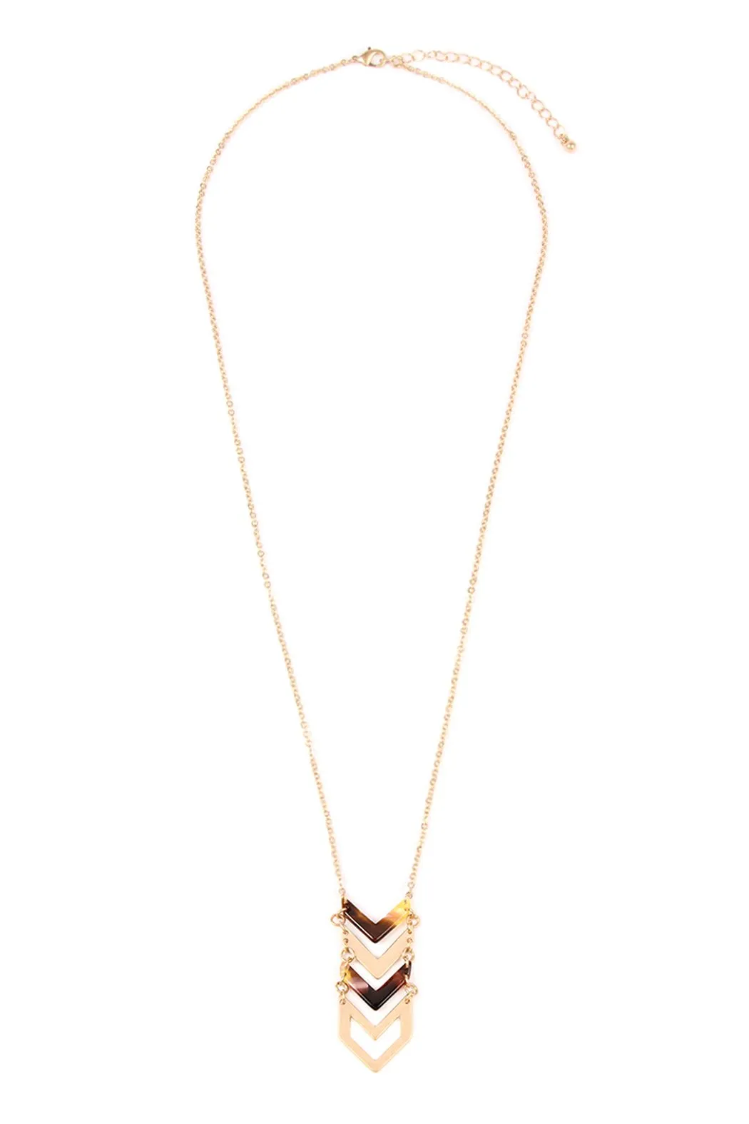 Arrow Shape Acetate Necklace