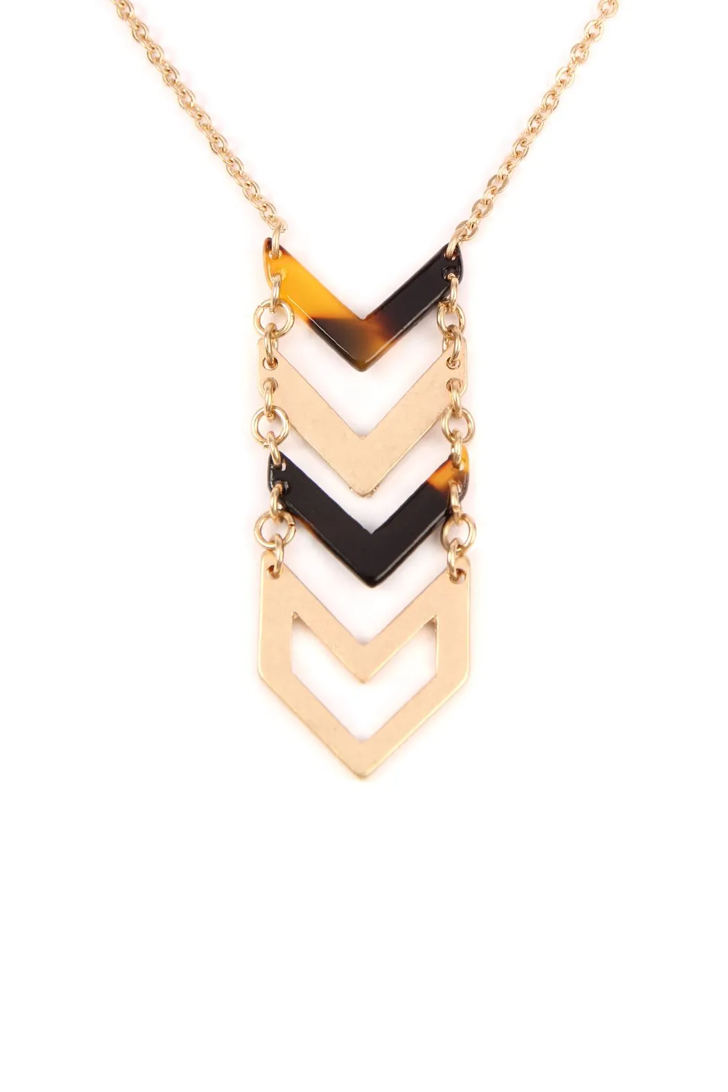 Arrow Shape Acetate Necklace