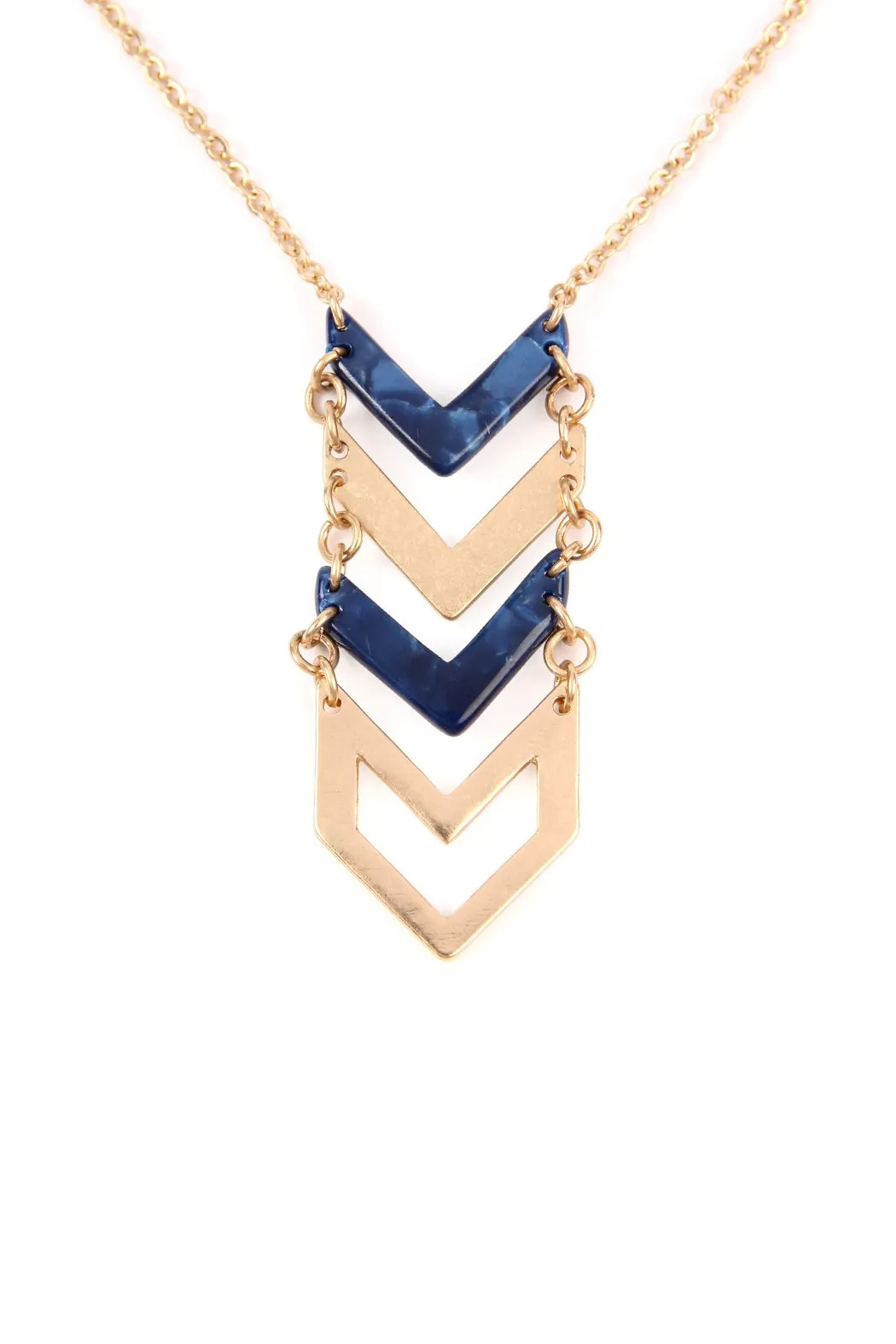 Arrow Shape Acetate Necklace