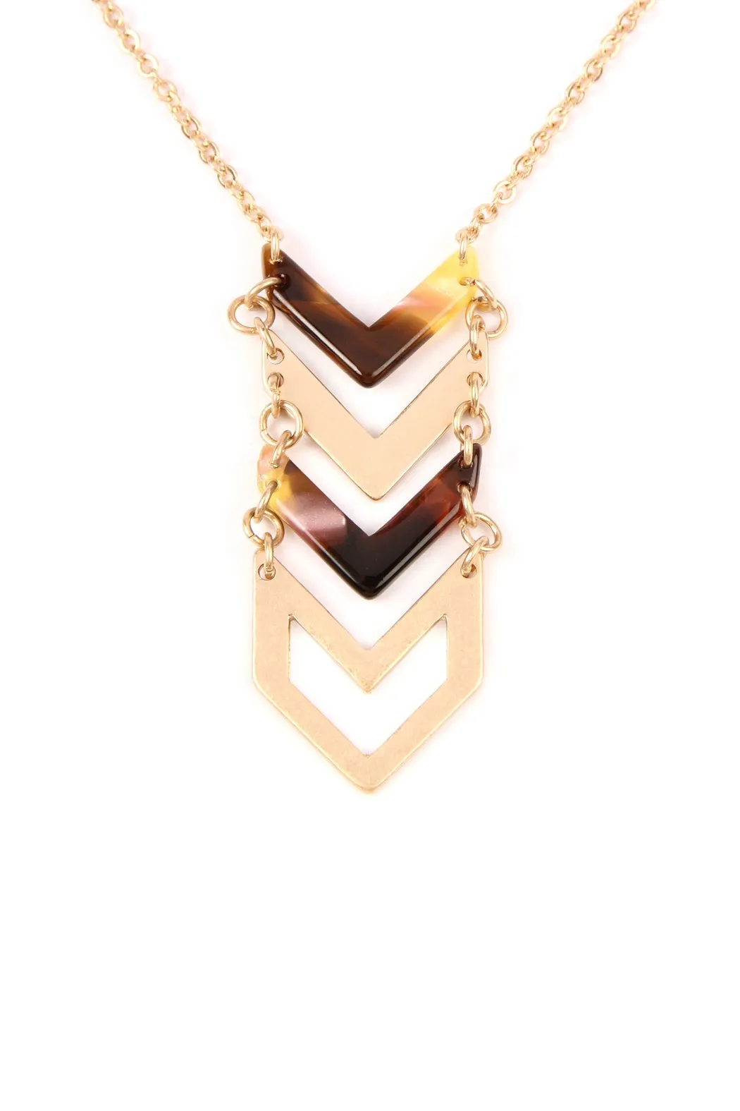 Arrow Shape Acetate Necklace