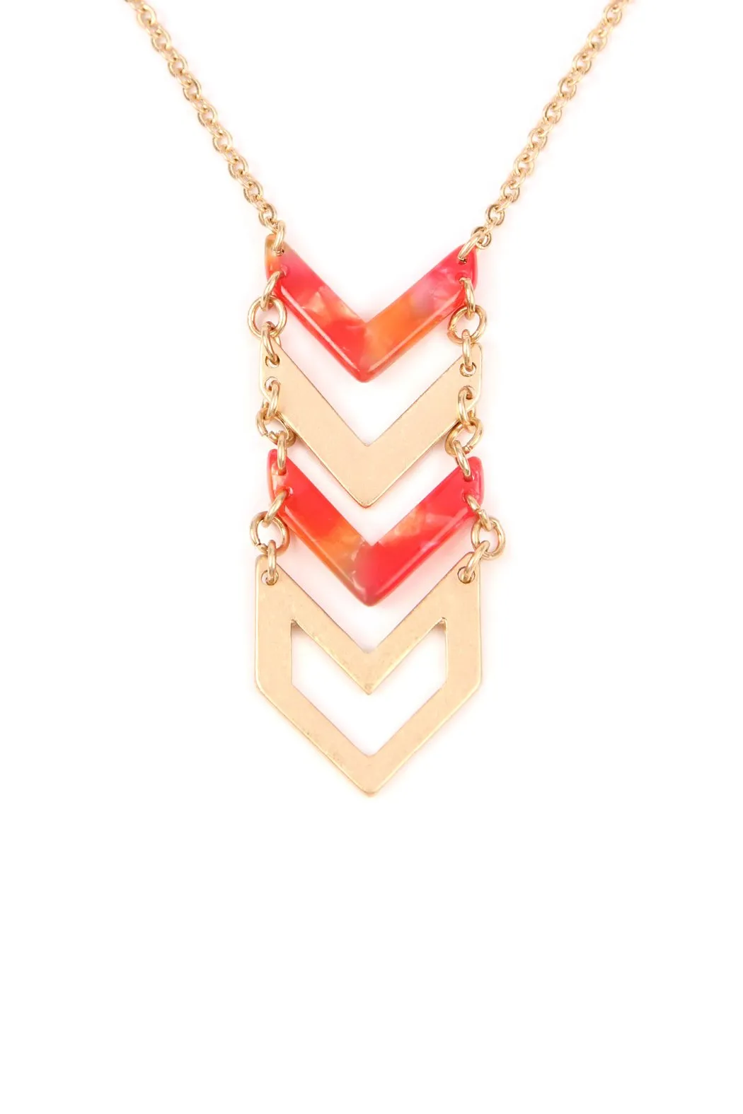 Arrow Shape Acetate Necklace