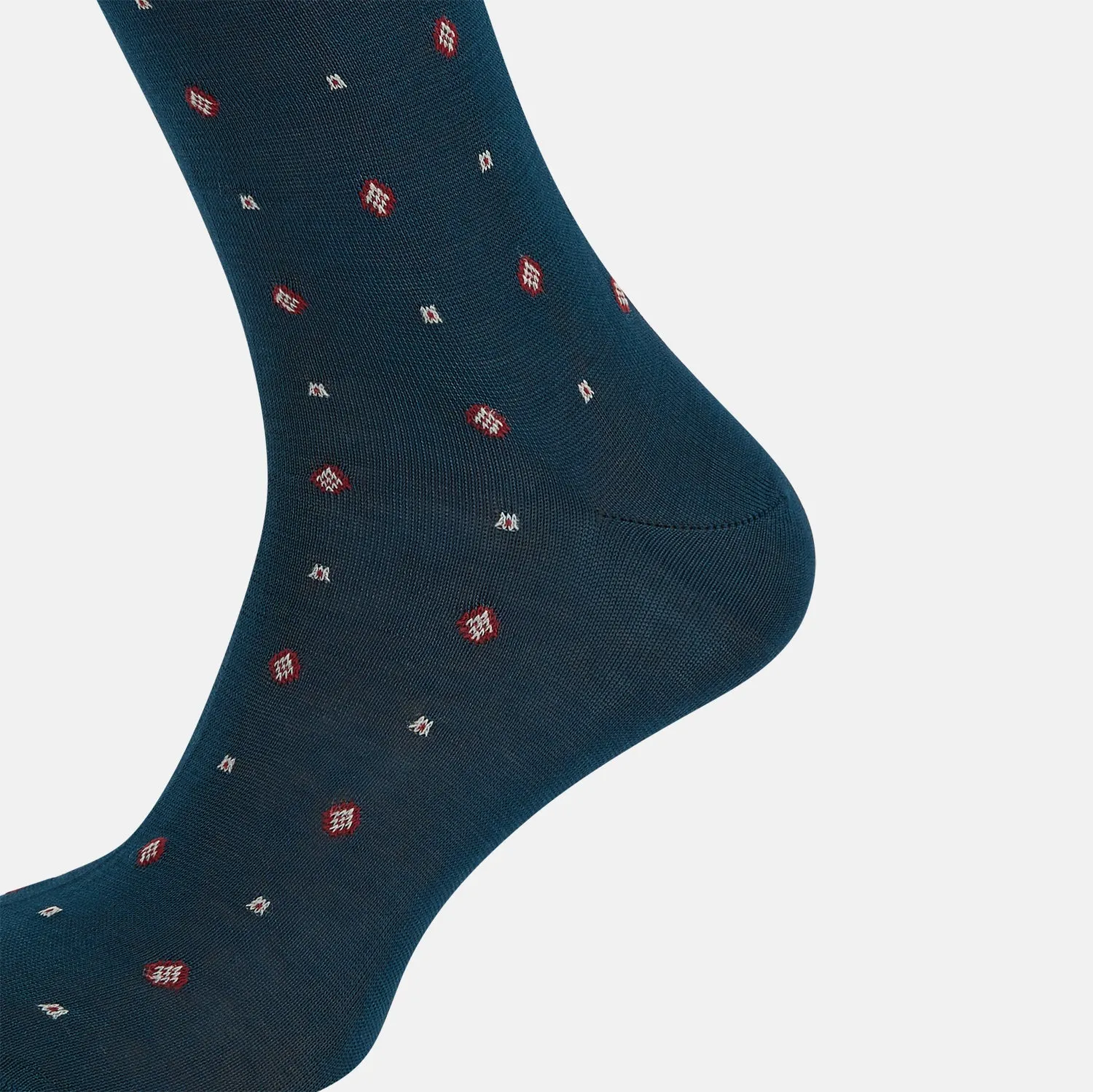 Azzurro Patterned Mid-Length Socks