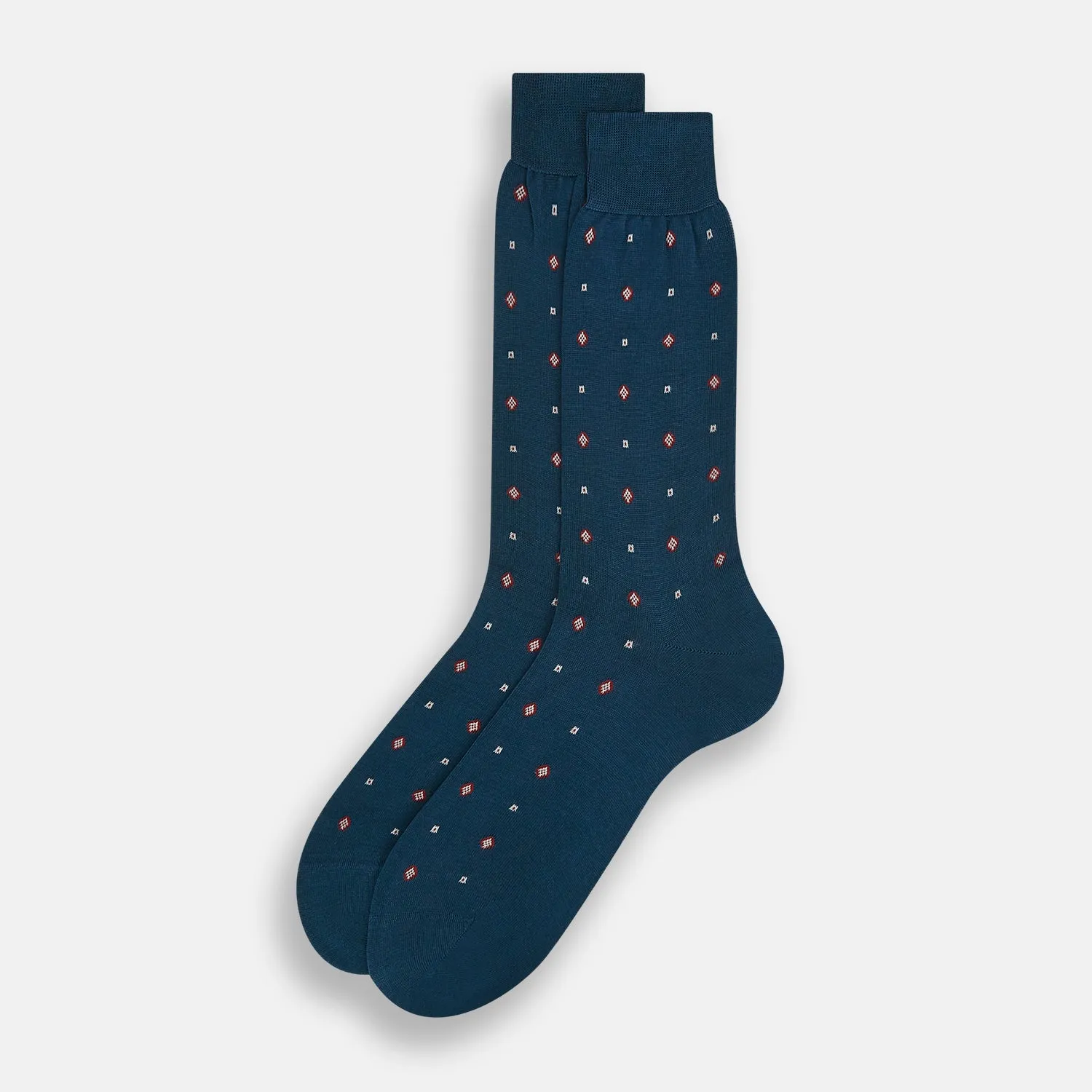 Azzurro Patterned Mid-Length Socks