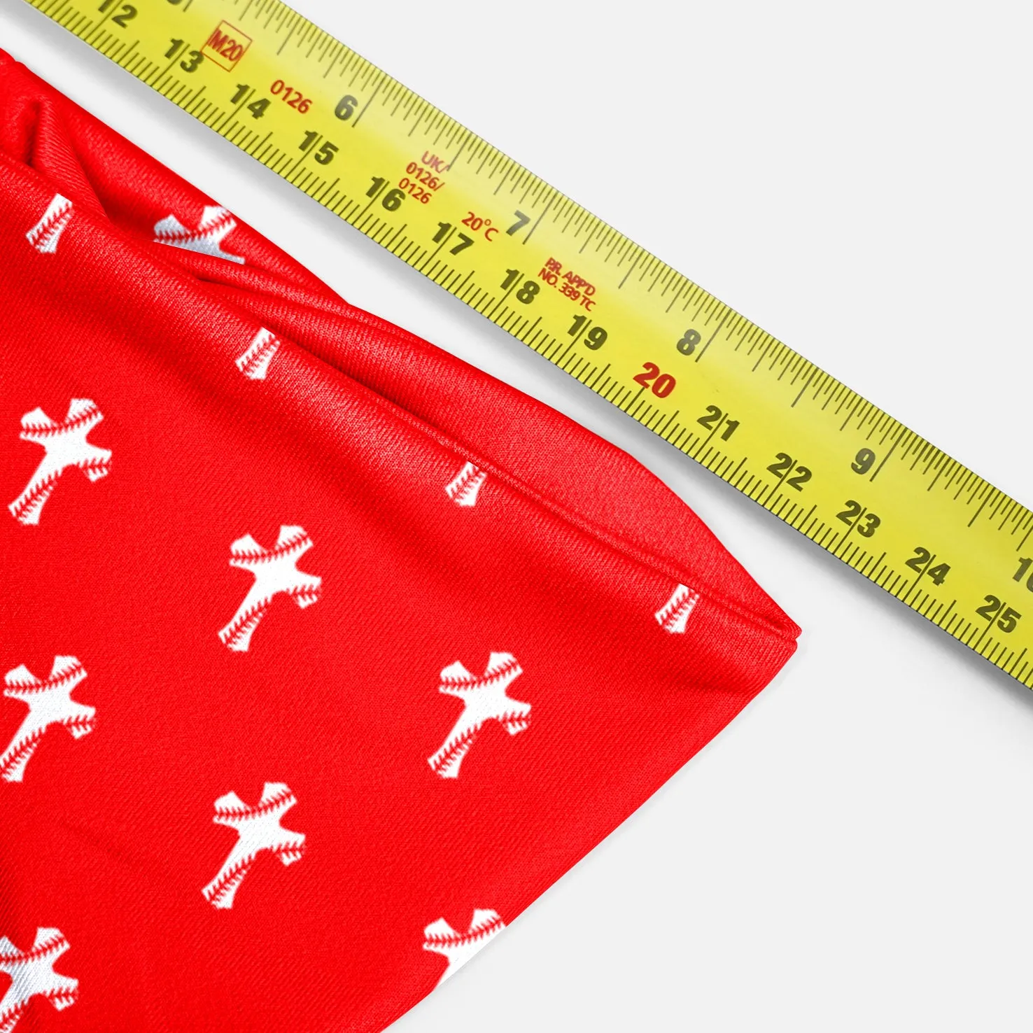 Baseball Cross Pattern Red Headband