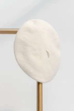 Beret - Cream Classic 100% Wool