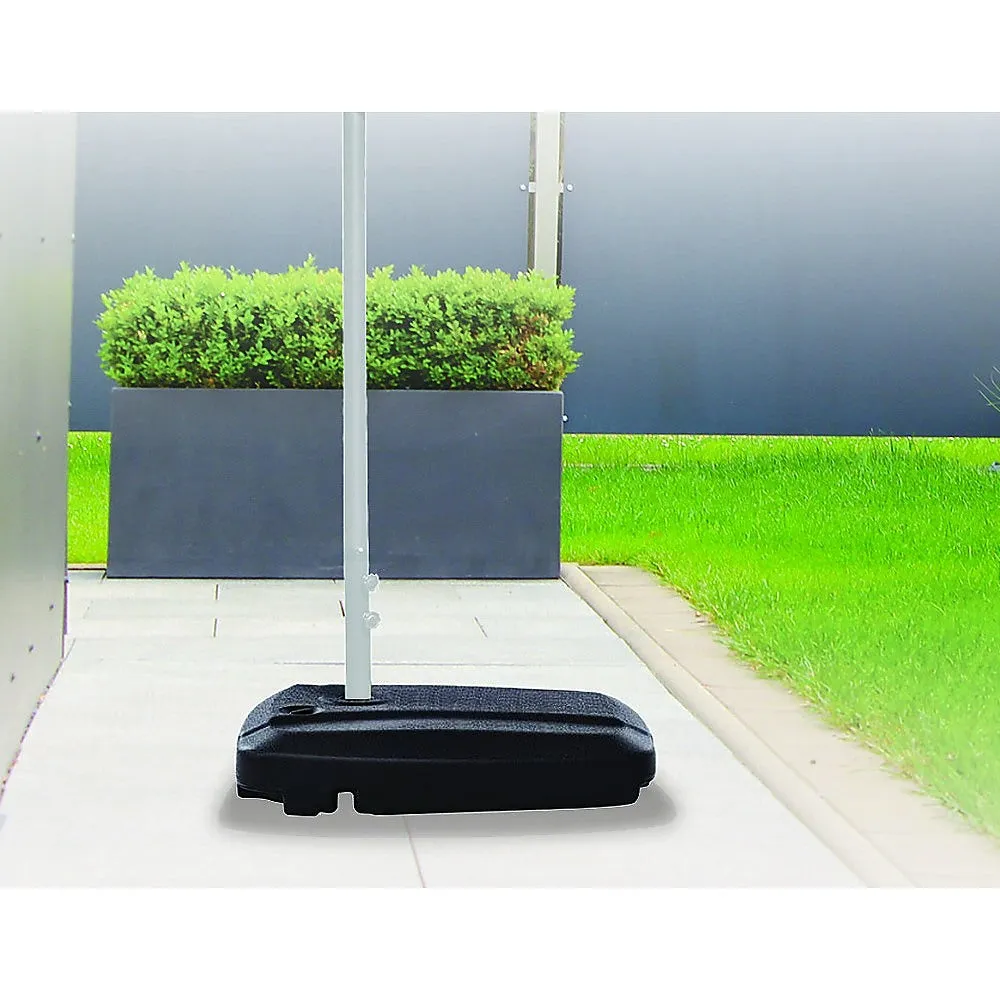 Black UV-Resistant Round Outdoor Umbrella Stand Base - 60x80cm, Portable, Heavy-duty