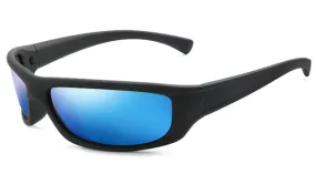 Blue Mirrored Sports Sunglasses for Men - Stylish Classy Performance Eyewear