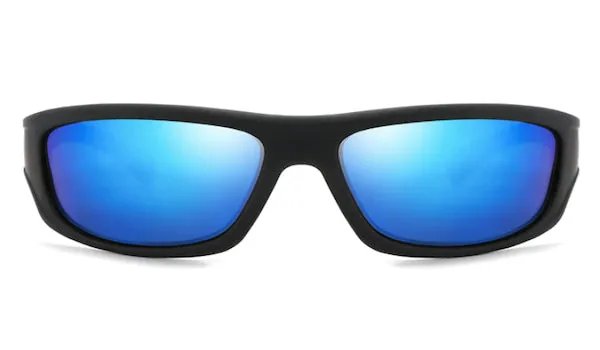 Blue Mirrored Sports Sunglasses for Men - Stylish Classy Performance Eyewear
