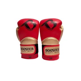 BOOSTER YOUTH MUAY THAI BOXING GLOVES KIDS Synthetic Leather 4-8 oz Red Gold