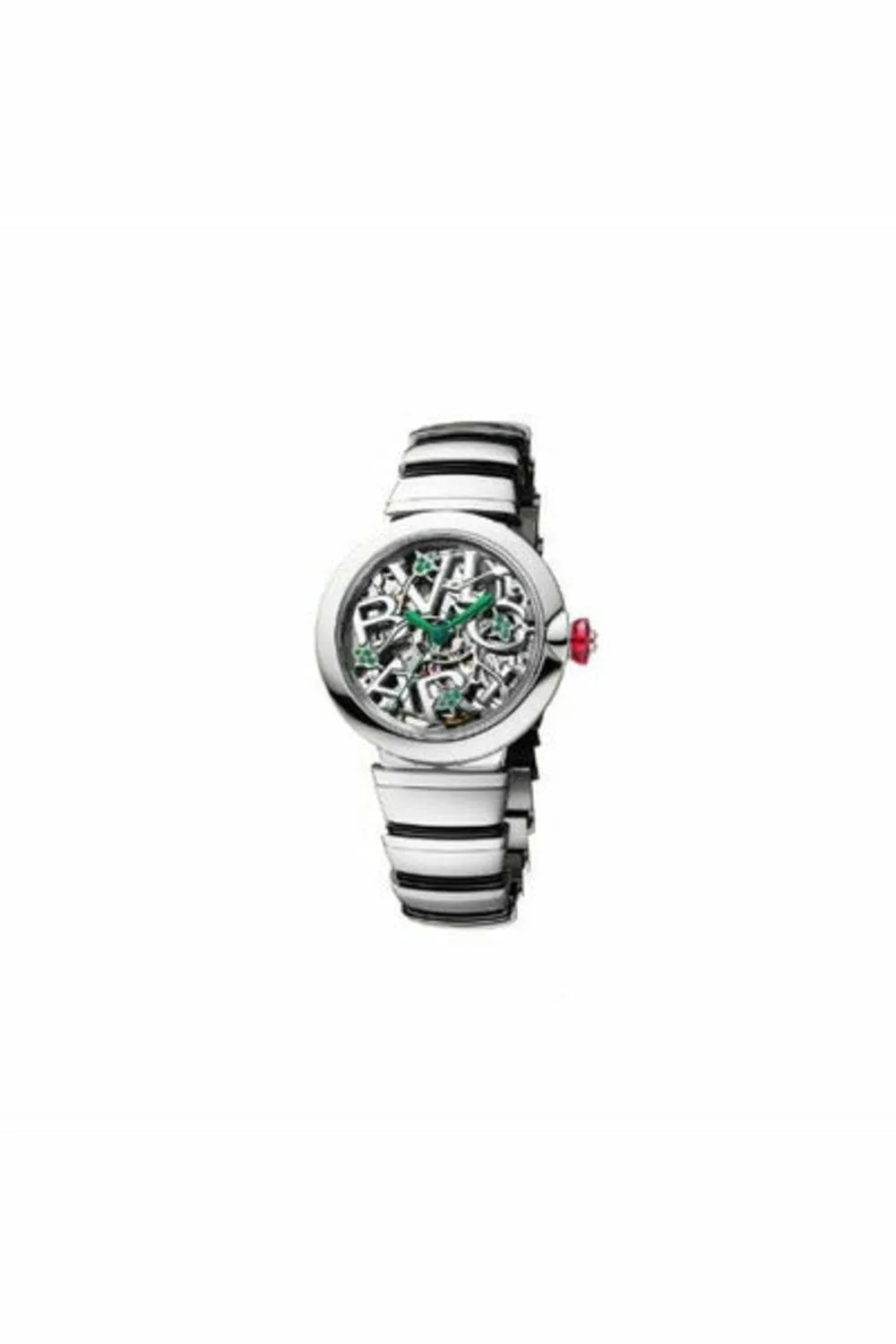 bvlgari lvcea skeleton 33mm stainless steel ladies watch ref. 103031 lu33skss/mea