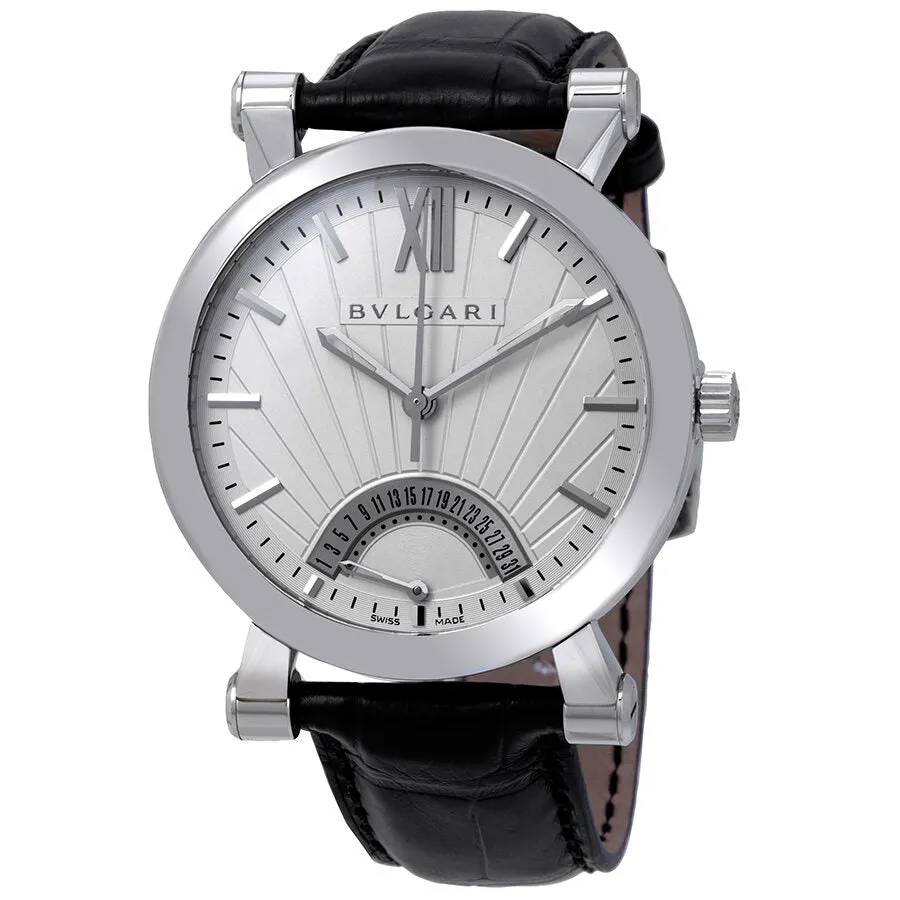 Bvlgari Sotirio Retrograde Automatic Silver Dial Men's Watch 101707