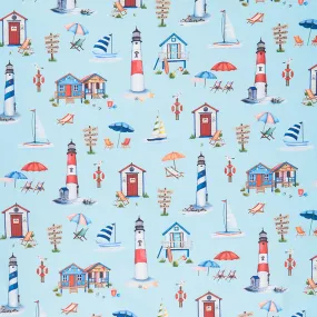 By the Sea - Cabana Time Blue Yardage