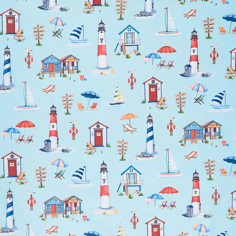 By the Sea - Cabana Time Blue Yardage