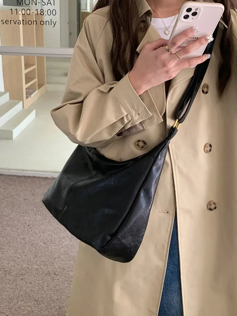 Casual Lage Capacity Messenger Bag Women Fashion Designer Luxury Female Tote Bag High Quality PU Leather Handbags