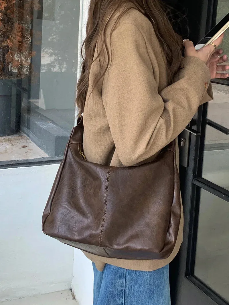 Casual Lage Capacity Messenger Bag Women Fashion Designer Luxury Female Tote Bag High Quality PU Leather Handbags