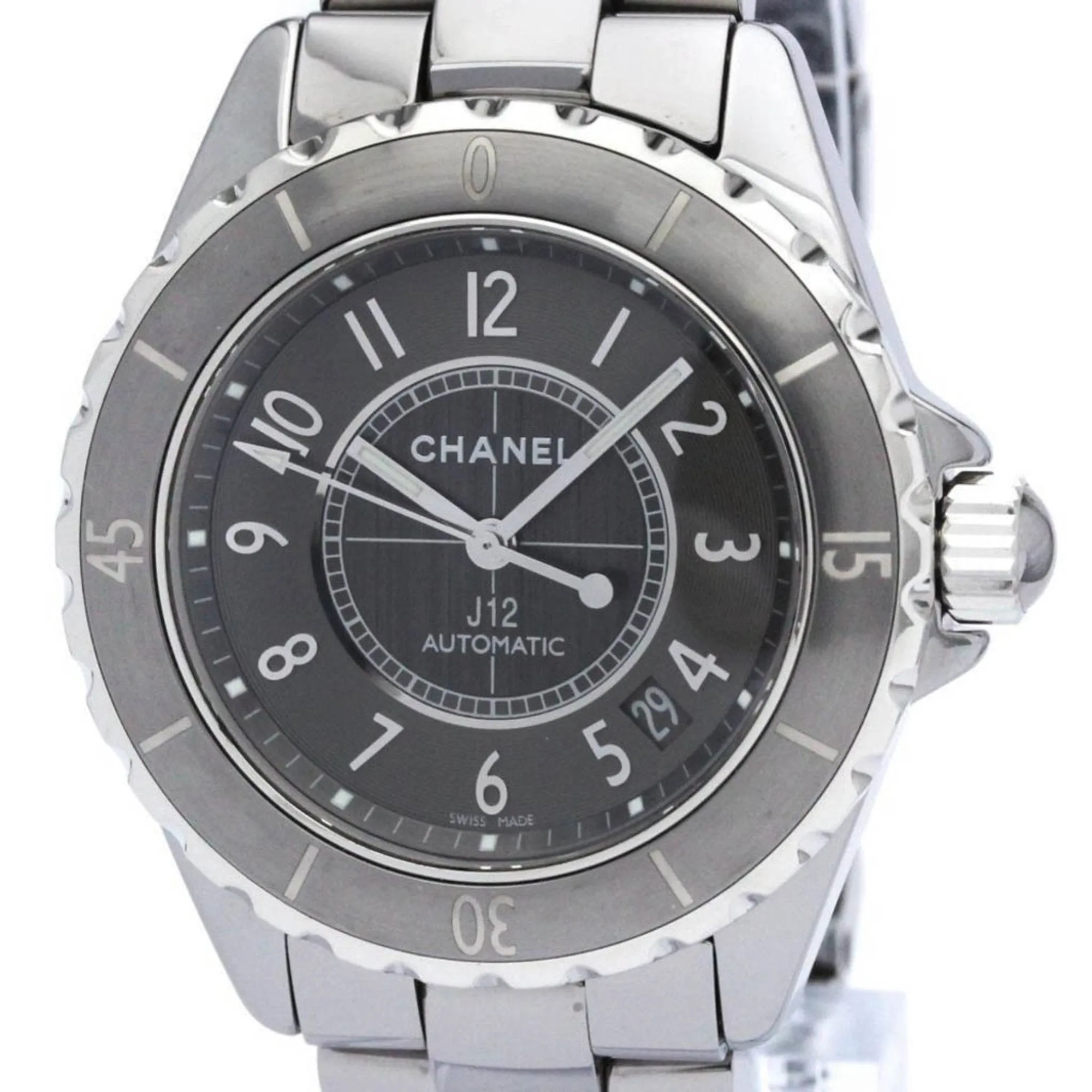 Chanel J12 Chromatic Titanium Ceramic Automatic Mens Watch H2979 BF563379
