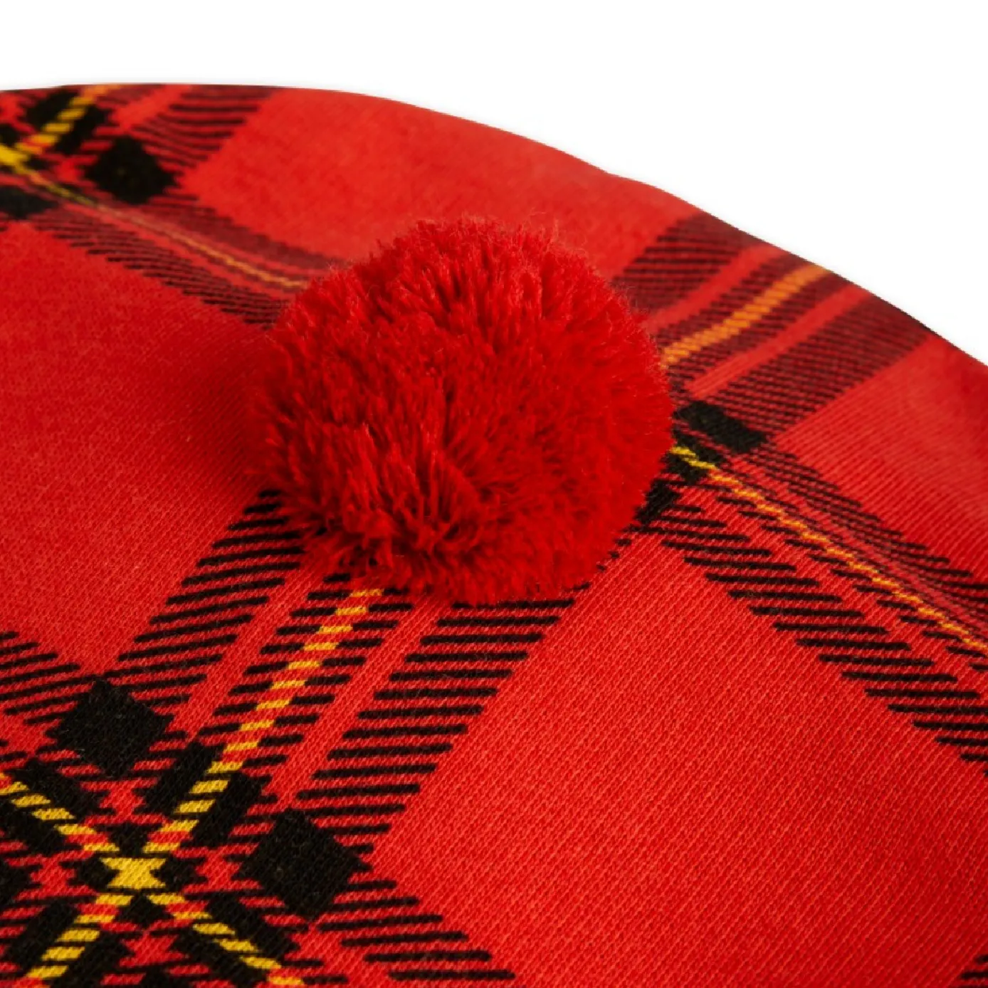 Check Pom Pom Beret