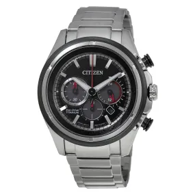 Citizen Eco Drive Chronograph Black Dial Men's Watch CA4240-82E